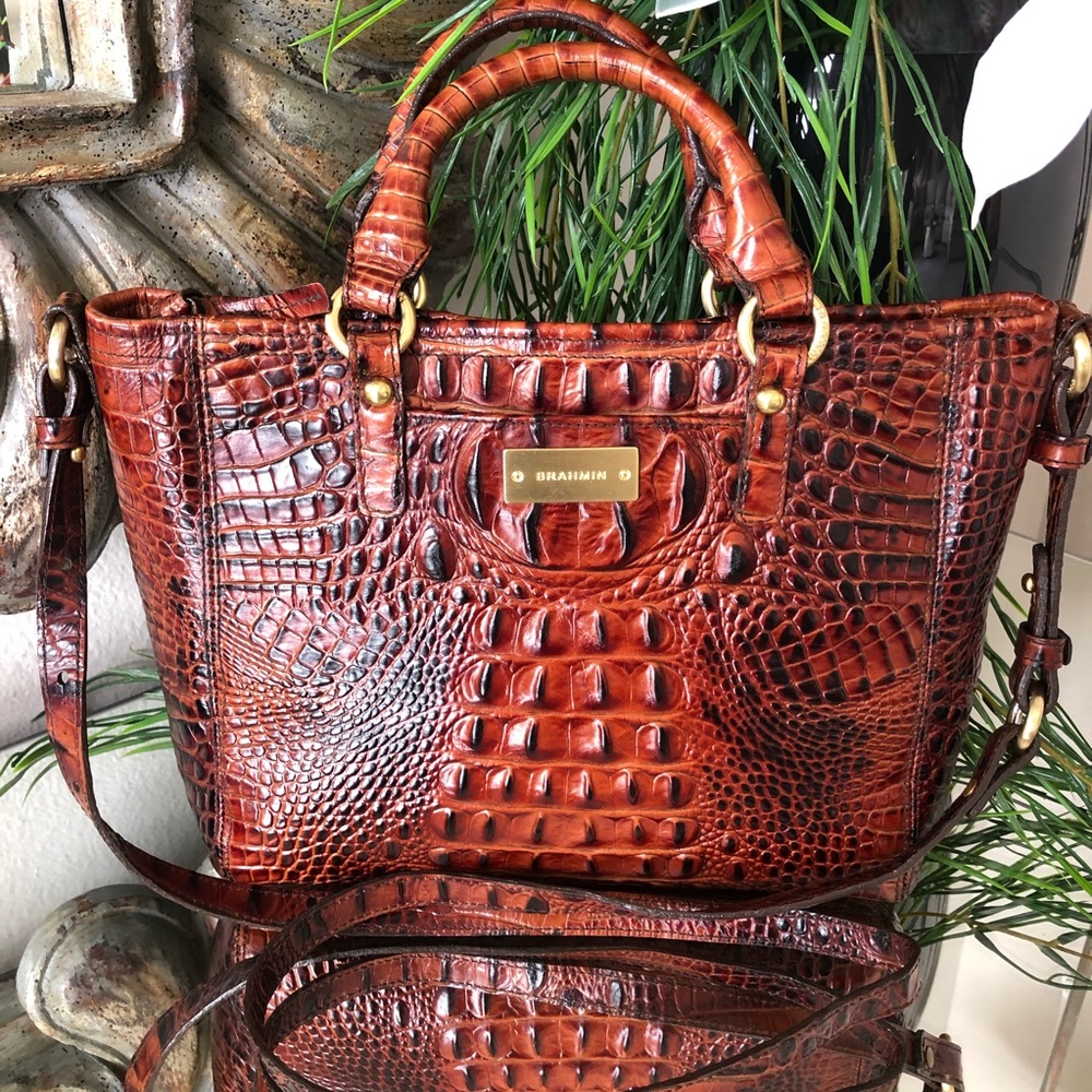 BRAHMIN Pecan Mini Arno Melbourne Satchel crossbod